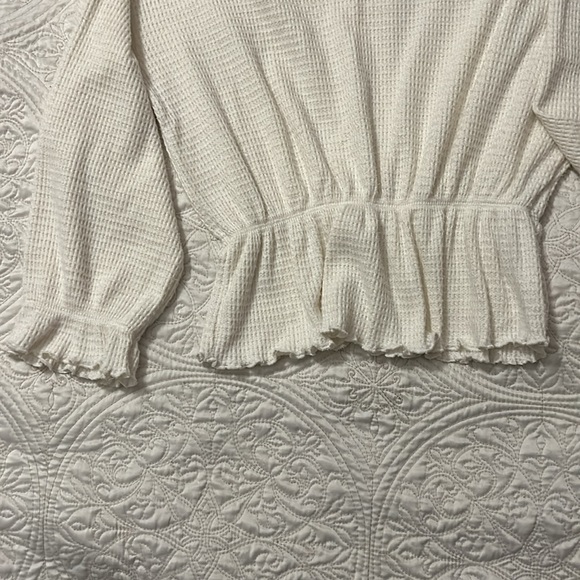 White Peplum Sweater - Picture 2 of 3